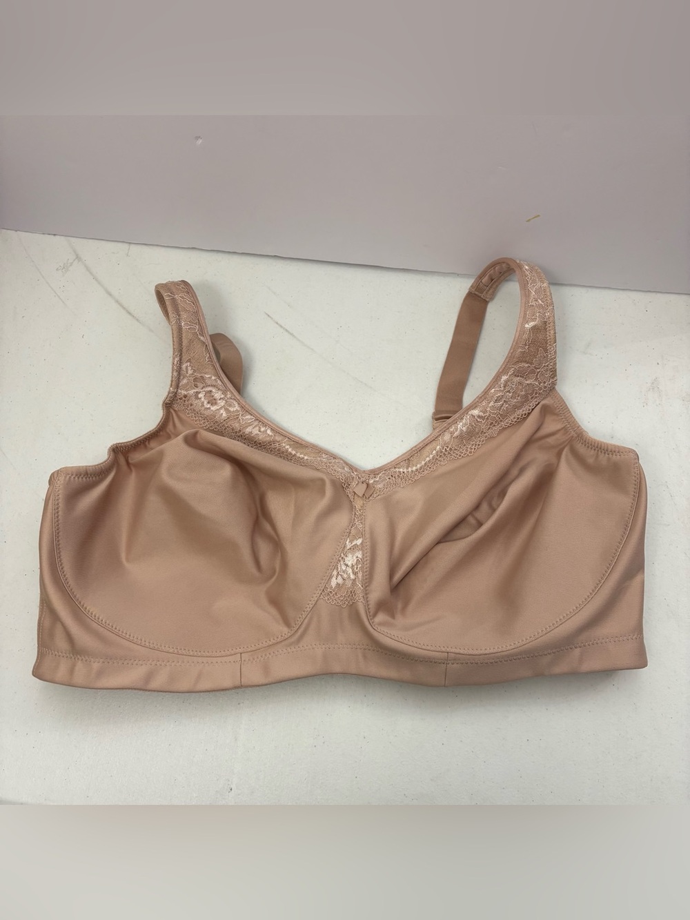 Glamorise MagicLift Seamless Sports Bra Sz 46F Cafe Beige Wireless